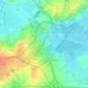 Mapa topográfico Châteauneuf-d'Ille-et-Vilaine, mapa de relieve, mapa de altitud