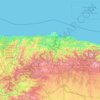 Mapa topográfico Asturias, altitud, relieve