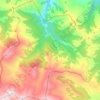 Mapa topográfico Mancomunidad de Campoo-Cabuérniga, relieve, altitud