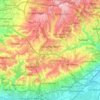 Mapa topográfico Draria, altitud, relieve