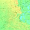 Mapa topográfico Lafayette, mapa de relieve, mapa de altitud