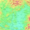 Mapa topográfico Ungarn, mapa de relieve, mapa de altitud