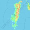 Mapa topográfico Isla Tablas, mapa de relieve, mapa de altitud