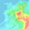 Mapa topográfico Lumio, altitud, relieve