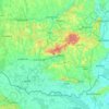 Mapa topográfico Komitat Baranya, mapa de relieve, mapa de altitud