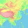 Mapa topográfico China, mapa de relieve, mapa de altitud