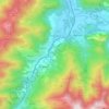 Mapa topográfico Cierp-Gaud, altitud, relieve