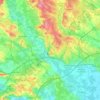 Mapa topográfico Béziers, altitud, relieve