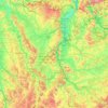 Mapa topográfico Meurthe-et-Moselle, altitud, relieve