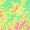 Mapa topográfico Tineo, altitud, relieve