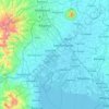 Mapa topográfico Pampanga, mapa de relieve, mapa de altitud