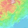 Mapa topográfico L'Hérault, altitud, relieve