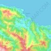 Mapa topográfico Castro-Urdiales, altitud, relieve