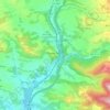 Mapa topográfico Pueyo, altitud, relieve