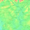 Mapa topográfico County Roscommon, mapa de relieve, mapa de altitud