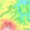 Mapa topográfico A Pobra de Trives, relieve, altitud