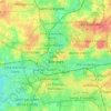 Mapa topográfico Rennes, mapa de relieve, mapa de altitud