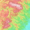 Mapa topográfico Parc national des Cévennes (cœur), altitud, relieve