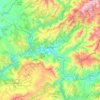 Mapa topográfico Quiroga, altitud, relieve