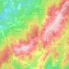 Mapa topográfico Moca-Croce, altitud, relieve