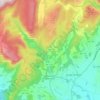 Mapa topográfico Abárzuza, mapa de relieve, mapa de altitud