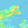 Mapa topográfico Santander, relieve, altitud
