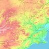 Mapa topográfico Río Segura, mapa de relieve, mapa de altitud