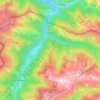 Mapa topográfico Canejan, altitud, relieve
