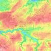 Mapa topográfico Lannion, mapa de relieve, mapa de altitud