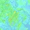 Mapa topográfico Savannah, mapa de relieve, mapa de altitud