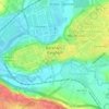 Mapa topográfico Barañáin, relieve, altitud