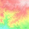 Mapa topográfico Meskoura, mapa de relieve, mapa de altitud