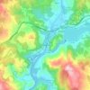 Mapa topográfico Ribadavia, mapa de relieve, mapa de altitud