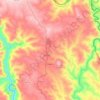 Mapa topográfico Outeiro, mapa de relieve, mapa de altitud