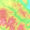 Mapa topográfico Mansfield, mapa de relieve, mapa de altitud