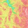 Mapa topográfico Akron, mapa de relieve, mapa de altitud