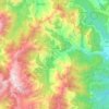 Mapa topográfico Ghisoni, altitud, relieve