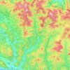 Mapa topográfico Esteribar, mapa de relieve, mapa de altitud