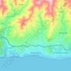 Mapa topográfico Rincón de la Victoria, altitud, relieve