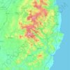 Mapa topográfico County Wicklow, mapa de relieve, mapa de altitud