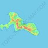 Mapa topográfico Isla Robinson Crusoe, altitud, relieve