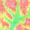 Mapa topográfico Dayton, mapa de relieve, mapa de altitud