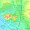 Mapa topográfico Atarfe, altitud, relieve