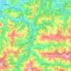 Mapa topográfico Mieres, altitud, relieve