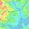 Mapa topográfico Lorient, mapa de relieve, mapa de altitud