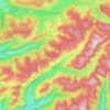 Mapa topográfico La Bresse, altitud, relieve