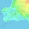 Mapa topográfico Penmarc'h, mapa de relieve, mapa de altitud