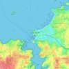 Mapa topográfico Saint-Malo, mapa de relieve, mapa de altitud