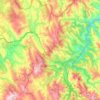 Mapa topográfico Becerreá, relieve, altitud
