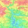 Mapa topográfico Quimper, mapa de relieve, mapa de altitud